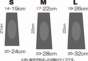 OH-9 オアシスギタースリーブ・テーパー 各サイズの寸法 画像