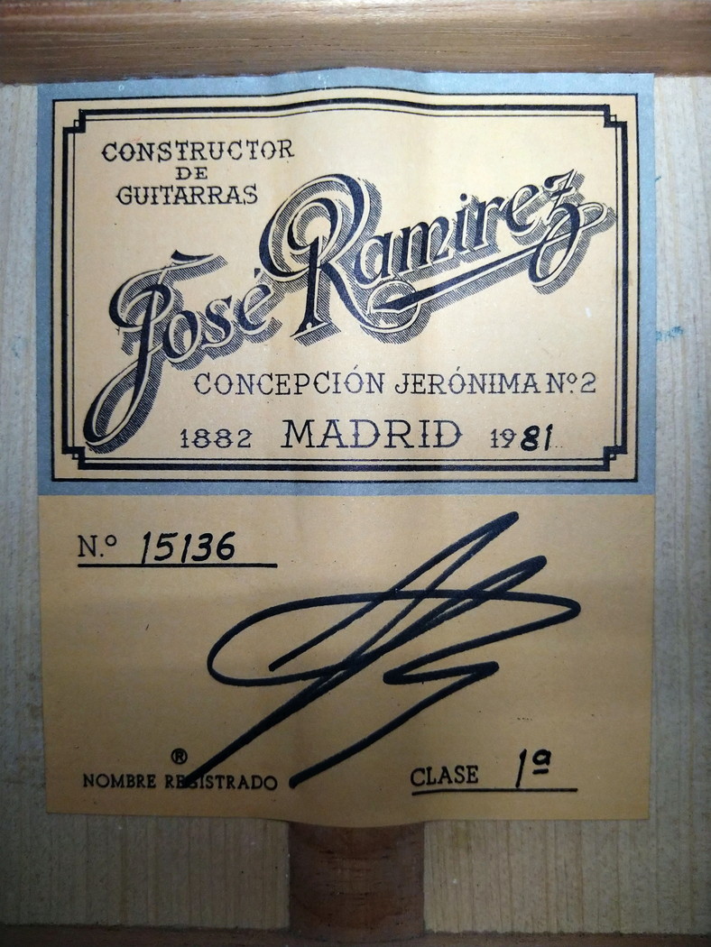 Jose Ramirez 1a プリメーラ ハカランダ 1972年製 Jose Ramirez ホセ